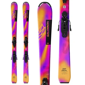 Salomon лыжи горные L Lux Jr M + L L6 Gw black-silver met. J2 70 / C5 Gw black-silver met. J2 75