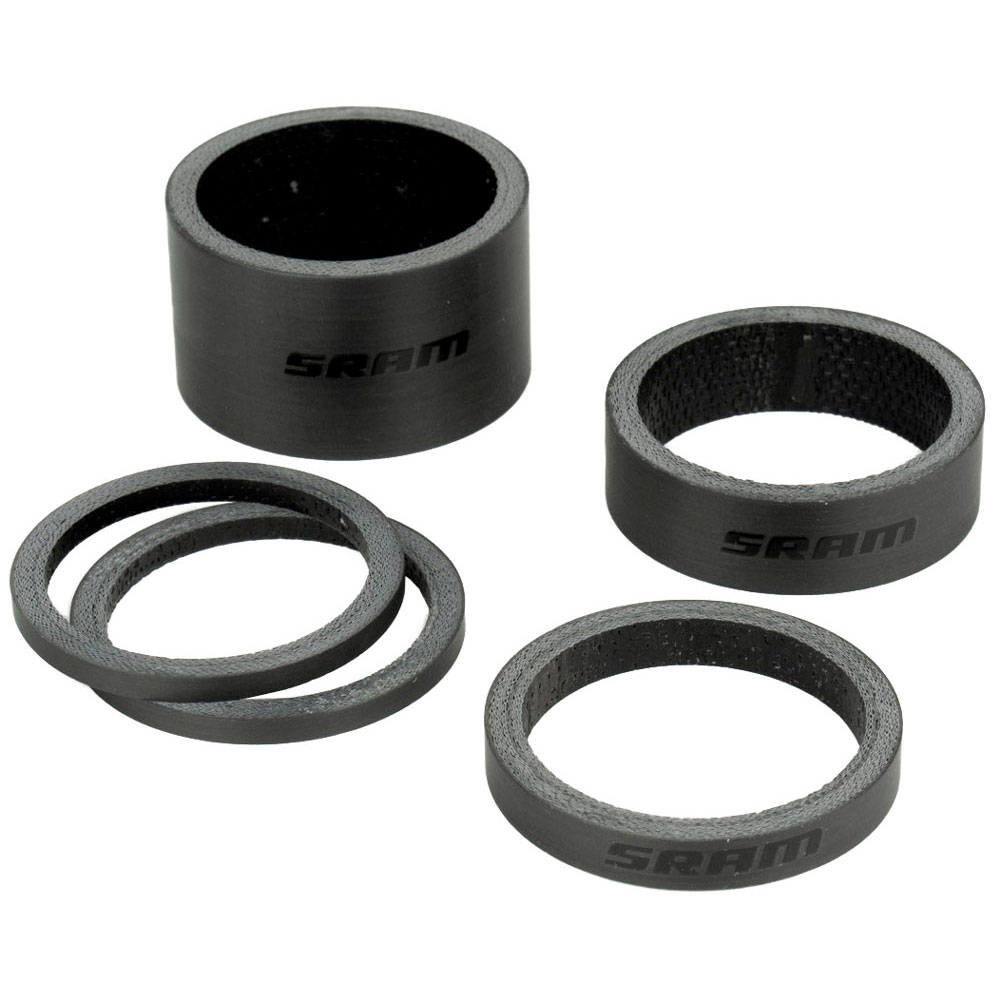Sram кольца проставочные - UD Carbon Black Logo - (2.5mm x2, 5mm x1, 10mm x1, 20mm x1)