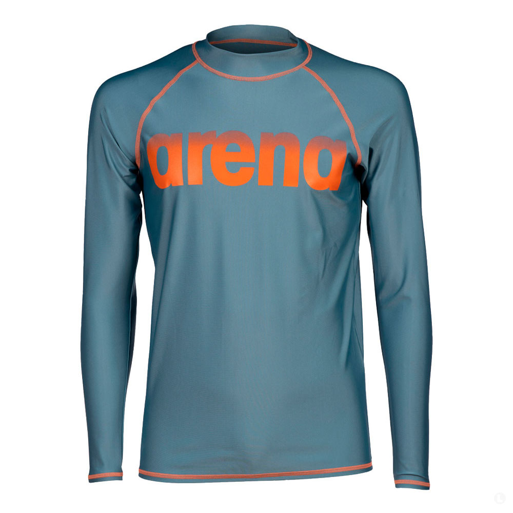 Arena футболка мужская для плавания Rash vest l/s graphic