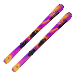 Salomon лыжи горные L Lux Jr S + L C5 Gw black-silver met. J75