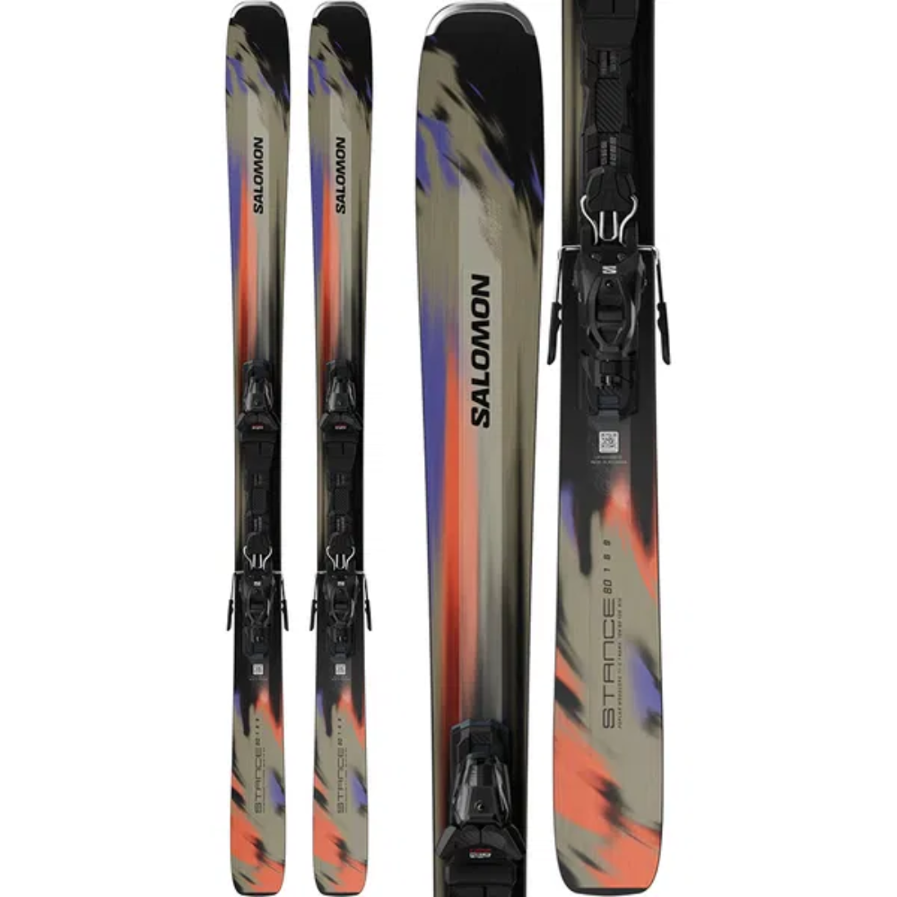 Salomon лыжи горные E Stance 80 + E M10 Gw black L80 — изображение 3