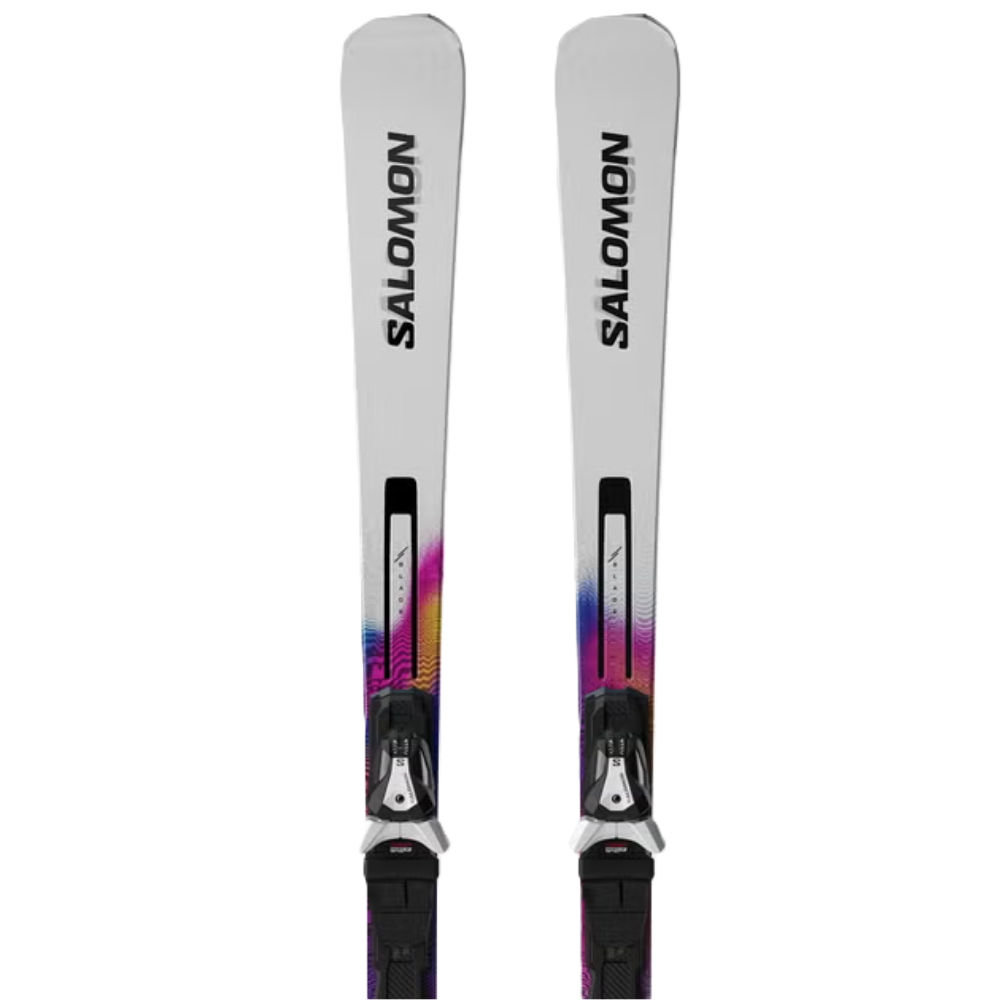 Salomon лыжи горные E Addikt + E Mi12 Gw white-black F80 — изображение 3
