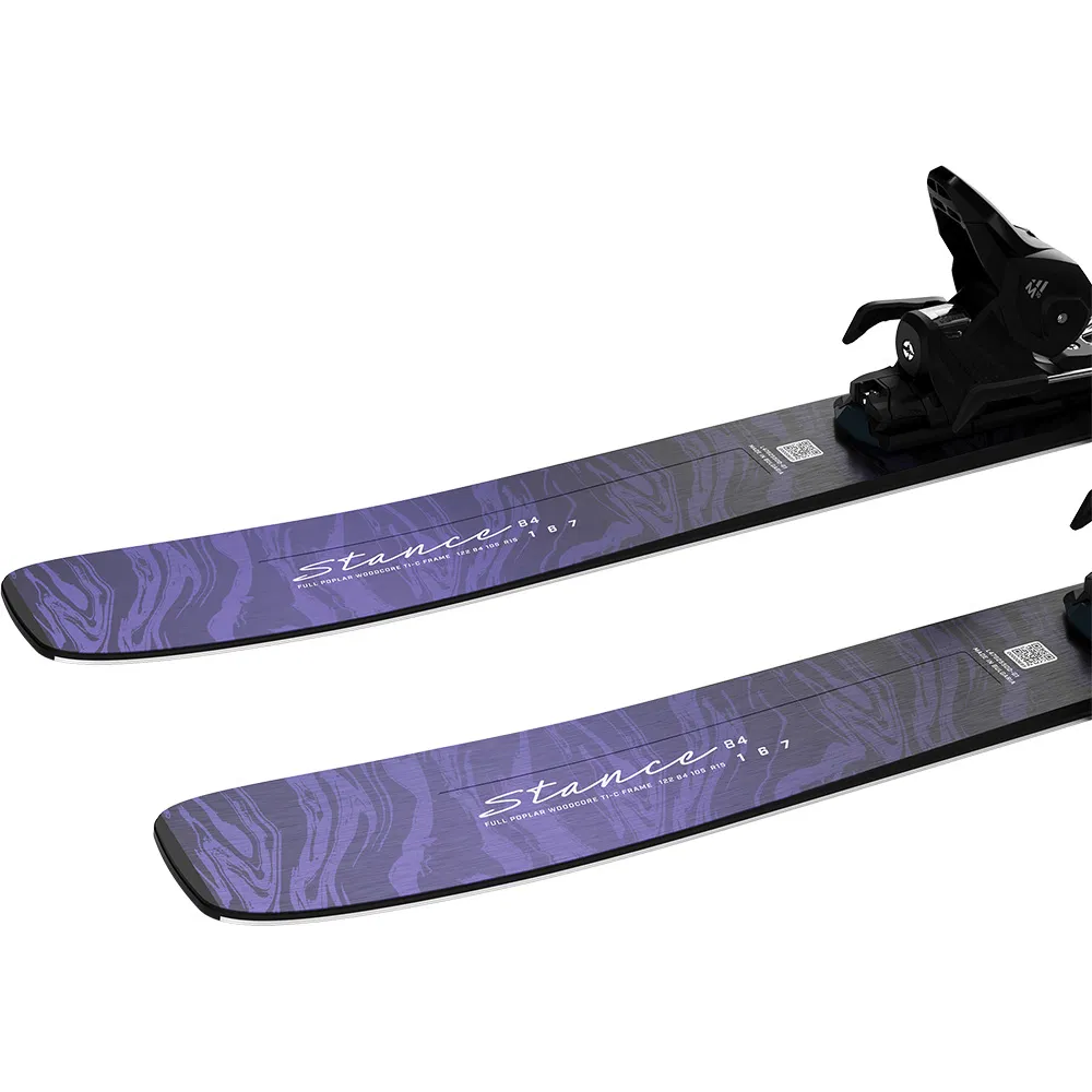 Salomon лыжи горные женские E Stance W 84 + E M11 Gw black grey L90 — изображение 5