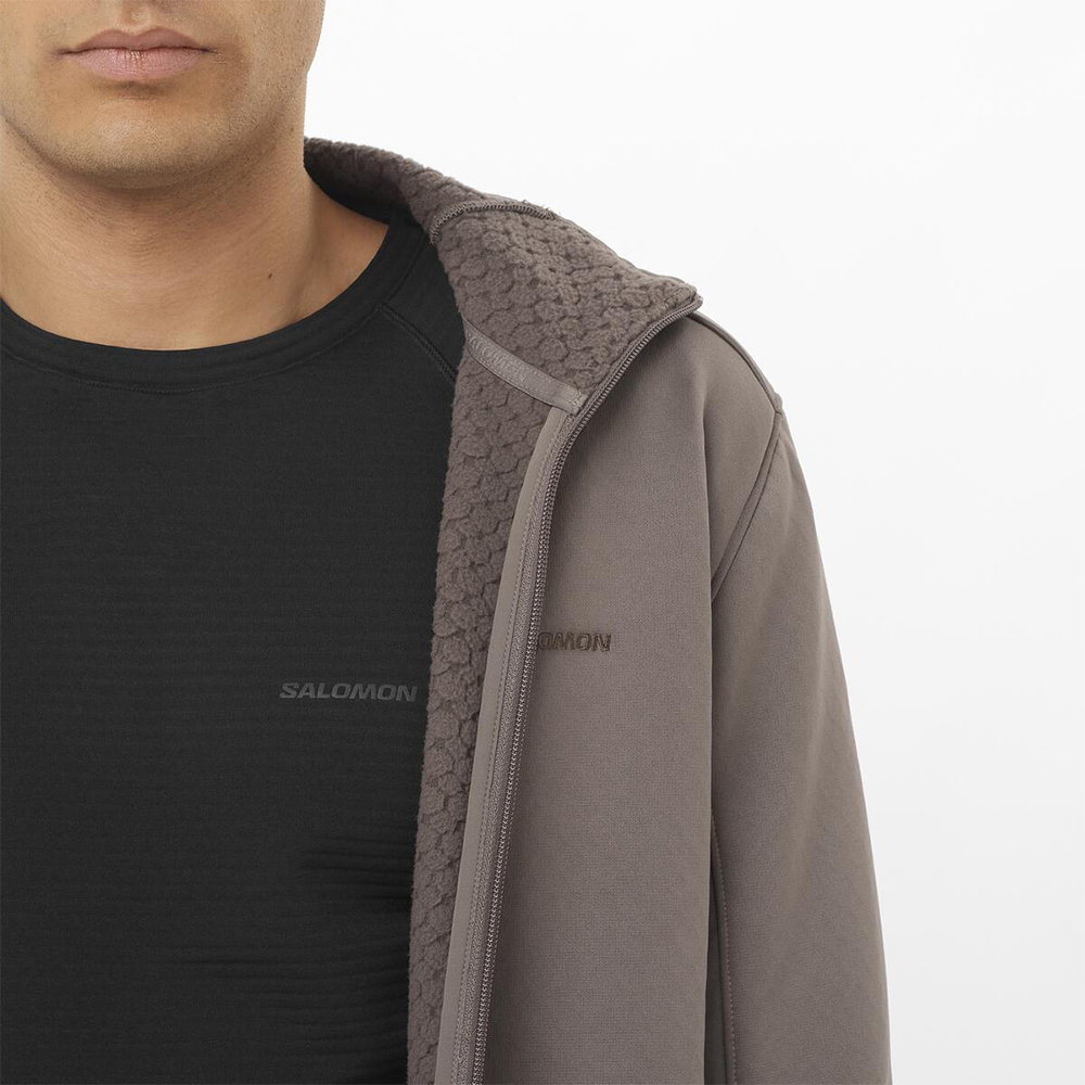 Salomon толстовка мужская Outline Warm Fz — изображение 5